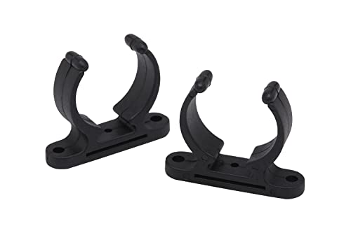 Seachoice Boat Hook Clips, Reinforced Nylon, Black, Pack of 2