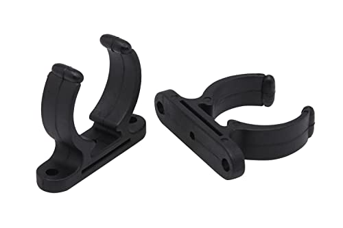 Seachoice Boat Hook Clips, Reinforced Nylon, Black, Pack of 2