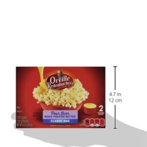 Orville Redenbacher's Gourmet Microwave Popcorn, Pour-Over, Movie Theater Butter, 2-Count (Pack of 6)