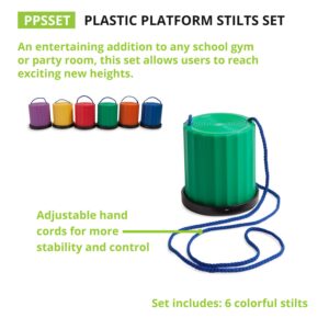 Champion Sports Platform Kid Stilts: Classic Kids Party, Birthday, and Picnic Game Set (PPSSET)