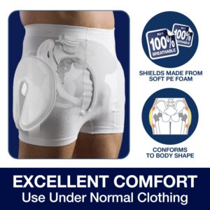 SAFEHIP AirX Men’s Hip Protector Briefs Fall Injury Prevention Hip Support for Elderly Seniors, Breathable, Skin-Friendly and Comfortable (Large 40-48 inches)