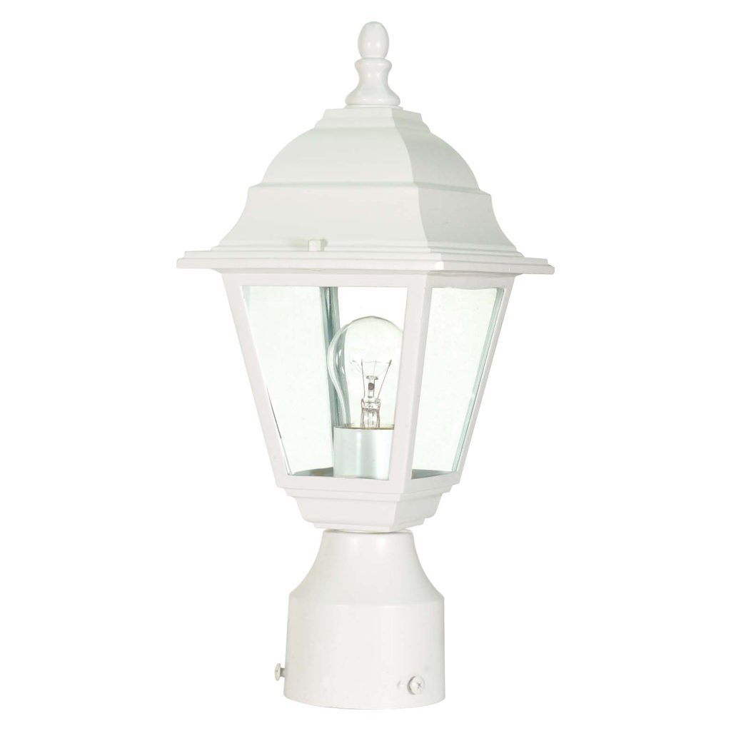 NUVO 60/546 One Light Post Mount, 14 Inches, White