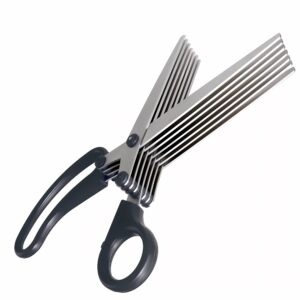 sunstar stationery s3711455 7-blade shredder scissors, 7.9 inches (200 mm), black