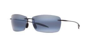 maui jim sunglasses - lighthouse / frame: gloss black lens: polarized neutral gray, gloss black/neutral grey, 65