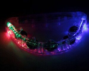 Flashing Panda LED Light-Up Flashing Tambourine, Clear, Multicolor lights, Large