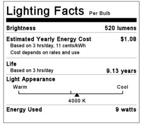 Sylvania Dulux 9 Watt Single Tube Compact Fluorescent Lamp With 2-Pin Base, 4100K Color Temperature, 82 CRI - Cf9Ds/841/Eco model number 20305-SYL