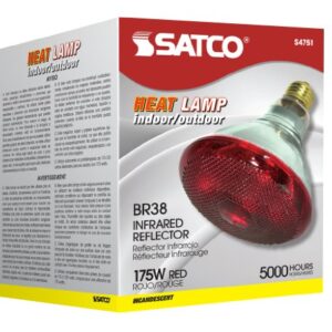 Satco S4751 Medium Light Bulb in Bronze/Dark Finish, 5.31 inches, 1 Count (Pack of 1), Red Heat