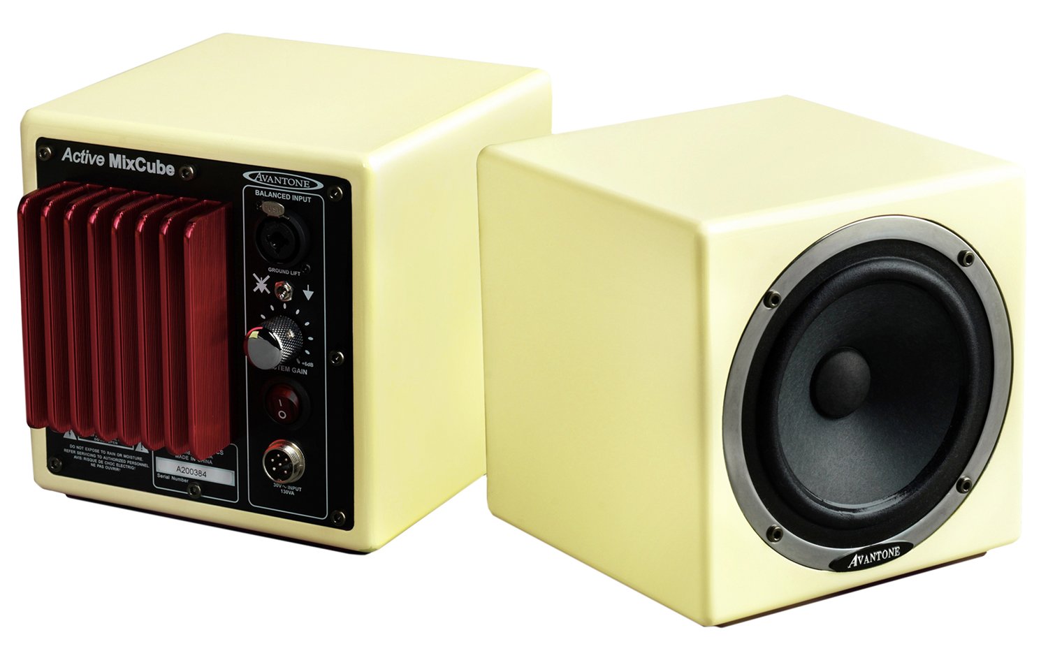 Avantone Active MixCube Powered Full-Range Mini Reference Monitors - Creme, Pair