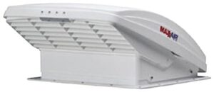 maxxair 00-05100k maxxfan ventillation fan with white lid and manual opening keypad control