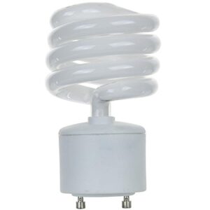 standard household energy saving cfl light bulb, 23 watt, gu24 base, 27k - warm white,