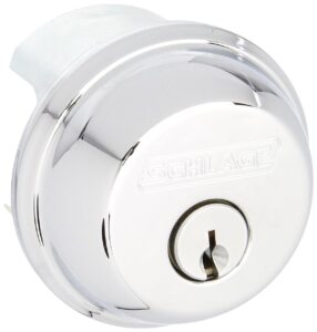 schlage b60625 b60 single cylinder grade 1 deadbolt from the b-series, polished chrome