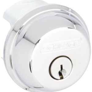 SCHLAGE B60625 B60 Single Cylinder Grade 1 Deadbolt from The B-Series, Polished Chrome