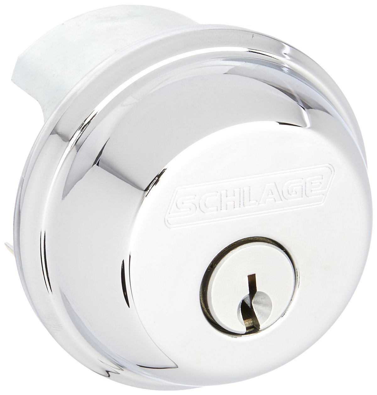 SCHLAGE B60625 B60 Single Cylinder Grade 1 Deadbolt from The B-Series, Polished Chrome