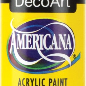 DecoArt Bright Yellow, Americana Acrylic Paint, 2 Ounces, 2oz, 2 Fl Oz