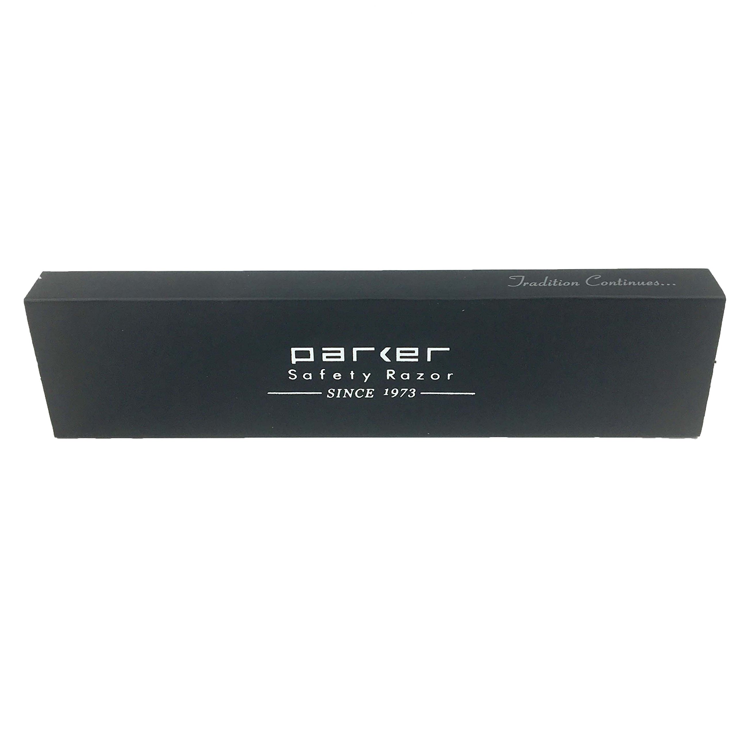 Parker Men’s SR1 Stainless Steel Straight Edge Razor With 5 Parker Platinum Blades