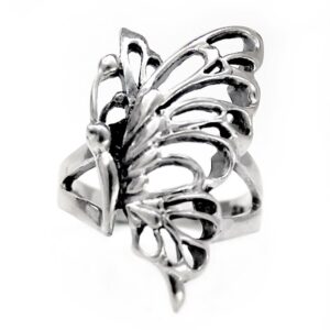 Sterling Silver Elegant Wing Butterfly Ring, 9