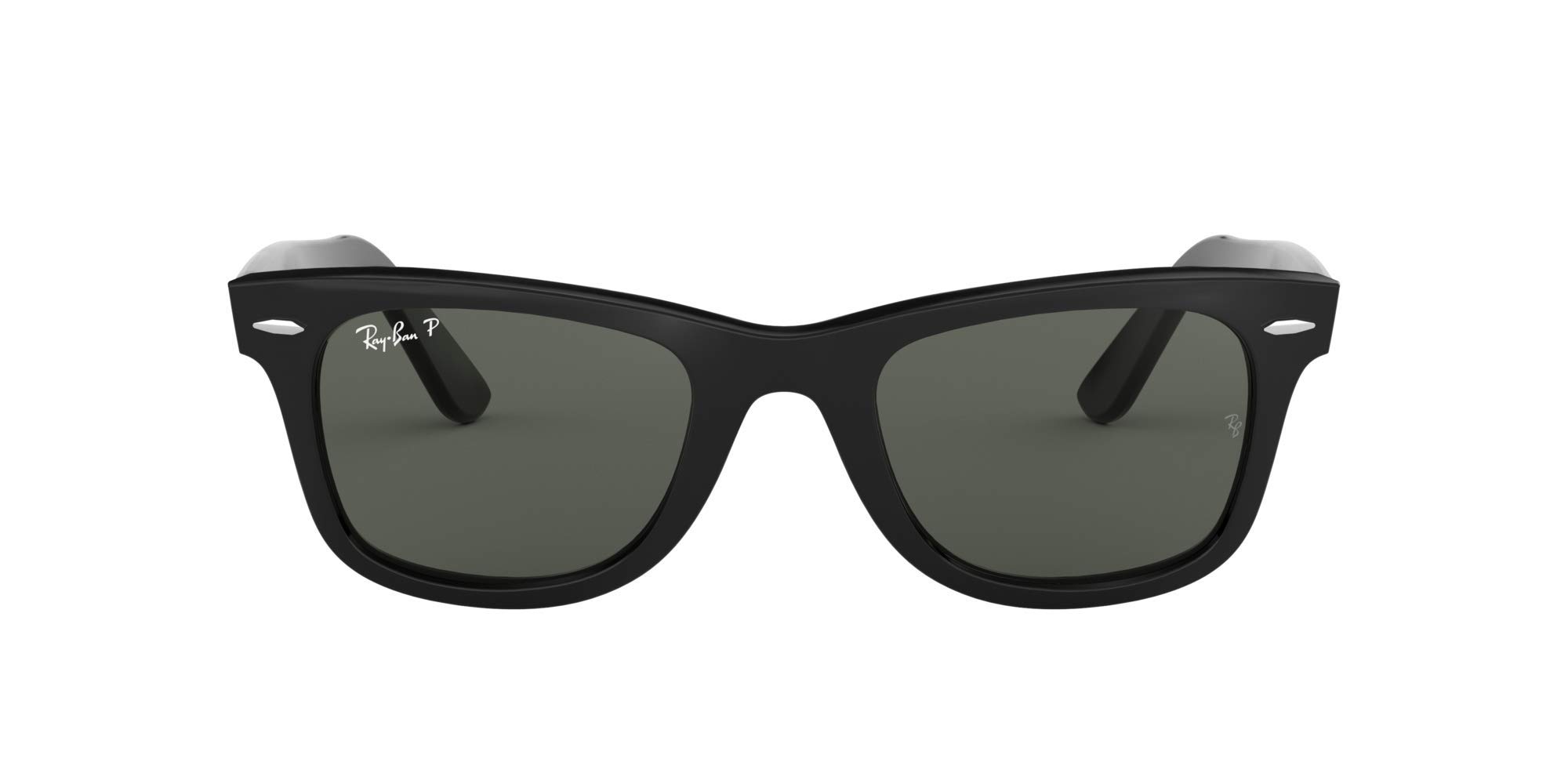 Ray-Ban RB2140 Original Wayfarer Sunglasses, Black/Green Polarized, 50 mm