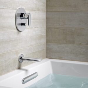 KOHLER K-1136-0 Underscore Rectangle 66-Inch x 36-Inch drop-in bath with end drain, White