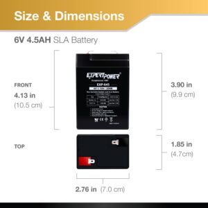 ExpertPower 6 Volt 4.5 Amp Rechargeable Battery (EXP645)