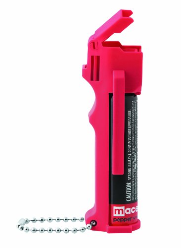 Mace Brand KeyGuard Mini Pepper Spray, Black – Accurate 5’ Powerful Pepper Spray Keychain for Women & Men – Refillable Mace Spray, Self Defense Flip-Top Safety Cap for Fast Access – Easy to Use