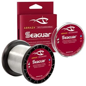 seaguar 10ax200 abrazx freshwater fluorocarbon line, .010" diameter, 10 lb tested, 200 yd, clear