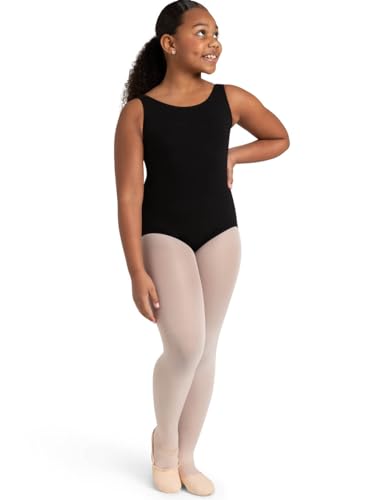 Capezio girls Classic High-neck Tank athletic leotards, Black, L