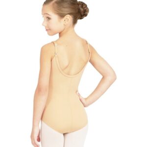 Capezio girls Team Basic Camisole With Adjustable Straps athletic leotards, Nude, 12 14 US