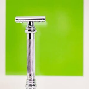 Merkur Heavy Duty Long Barber Pole Safety Razor, Chrome