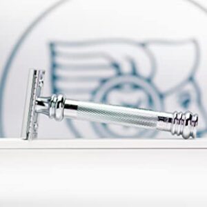 Merkur Heavy Duty Long Barber Pole Safety Razor, Chrome