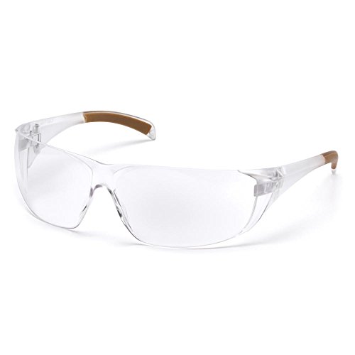 Pyramex Safety Products CH110ST Carhartt Billings Safety Glasses, Clear Anti-Fog Lens with Clear Temples, Clear