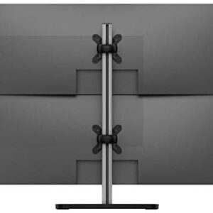 Atdec dual stack or single monitor desk Mount - Freestanding base - Load screen monitors up to 26.5lb flat or 20lb curved - VESA 75x75, 100x100 - Quick display release, tilt, pan, landscape/portrait