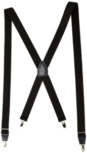 dockers men's solid suspender ,black,