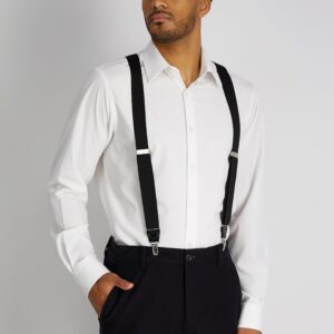 Dockers Men's Solid Suspender ,Black,