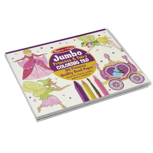 Melissa & Doug Sticker Collection and Coloring Pads Set: Princesses, Fairies, Animals, and More - FSC Certified