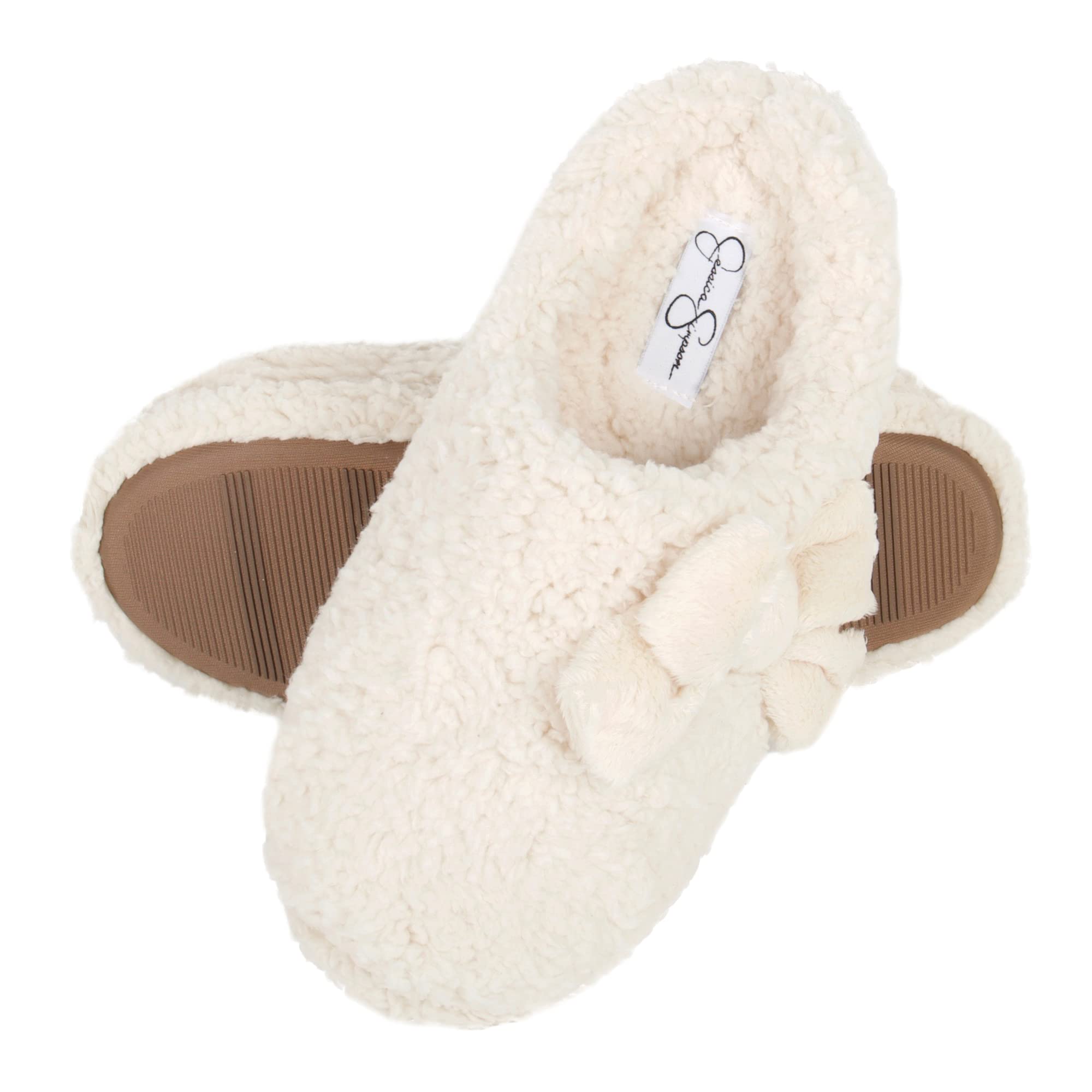 Jessica Simpson womens Casual Slipper, Ivory, Large US