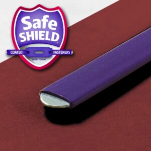 Smead Pressboard Classification Folder with SafeSHIELD Fasteners, 1/3-Cut Flat Metal Tab, 2 Dividers, 2" Exp., Legal Size, Red, 10 per Box (19230)