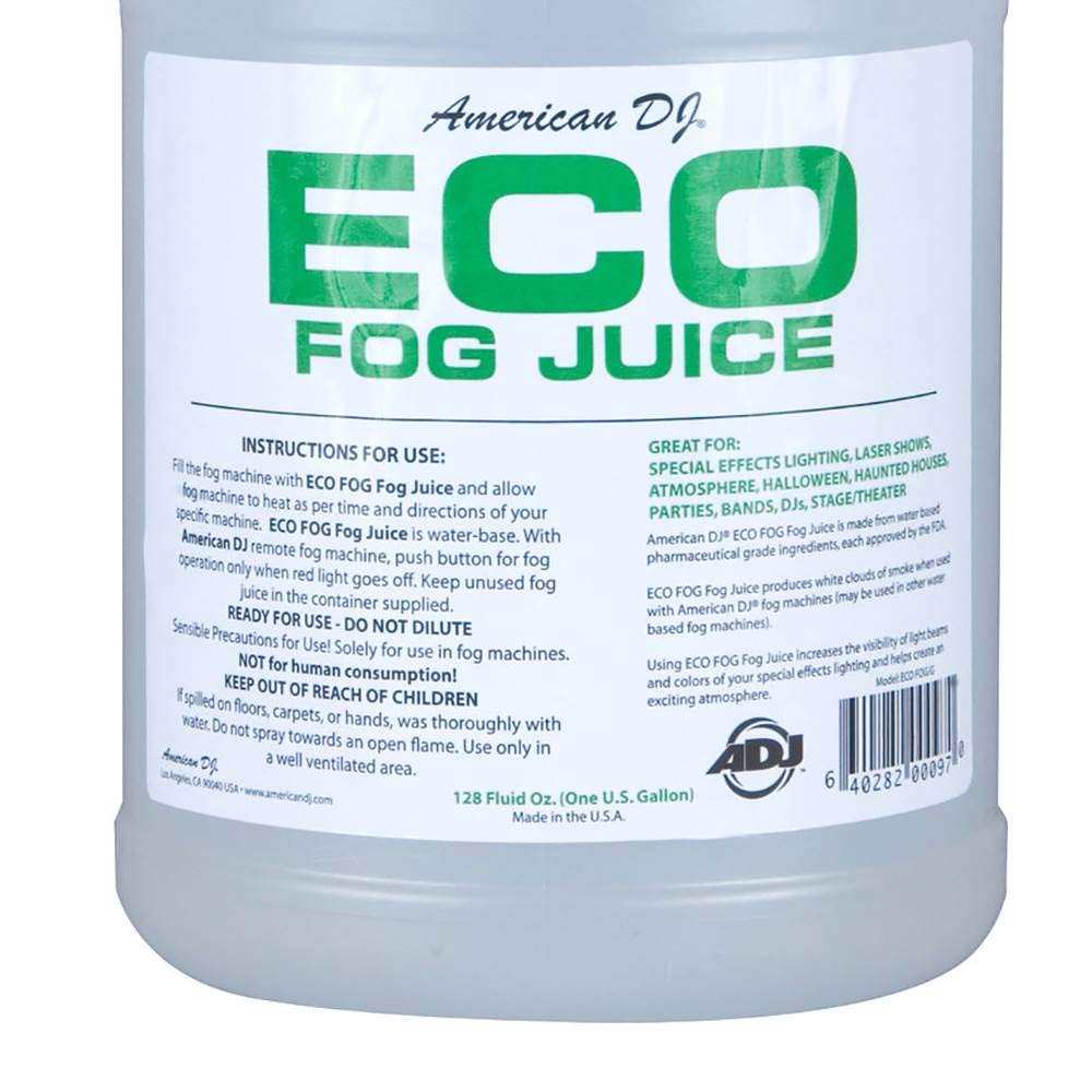 American DJ Eco Fog Gallon Water Based Fog Juice Gallon