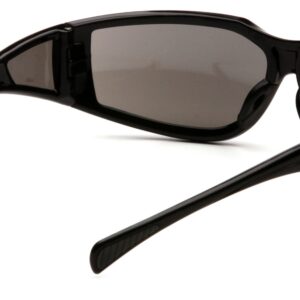 Pyramex Exeter Safety Eyewear, Silver Mirror Anti-Fog Lens With Black Frame