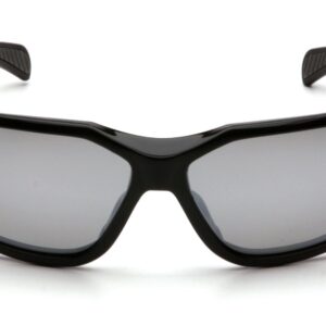 Pyramex Exeter Safety Eyewear, Silver Mirror Anti-Fog Lens With Black Frame