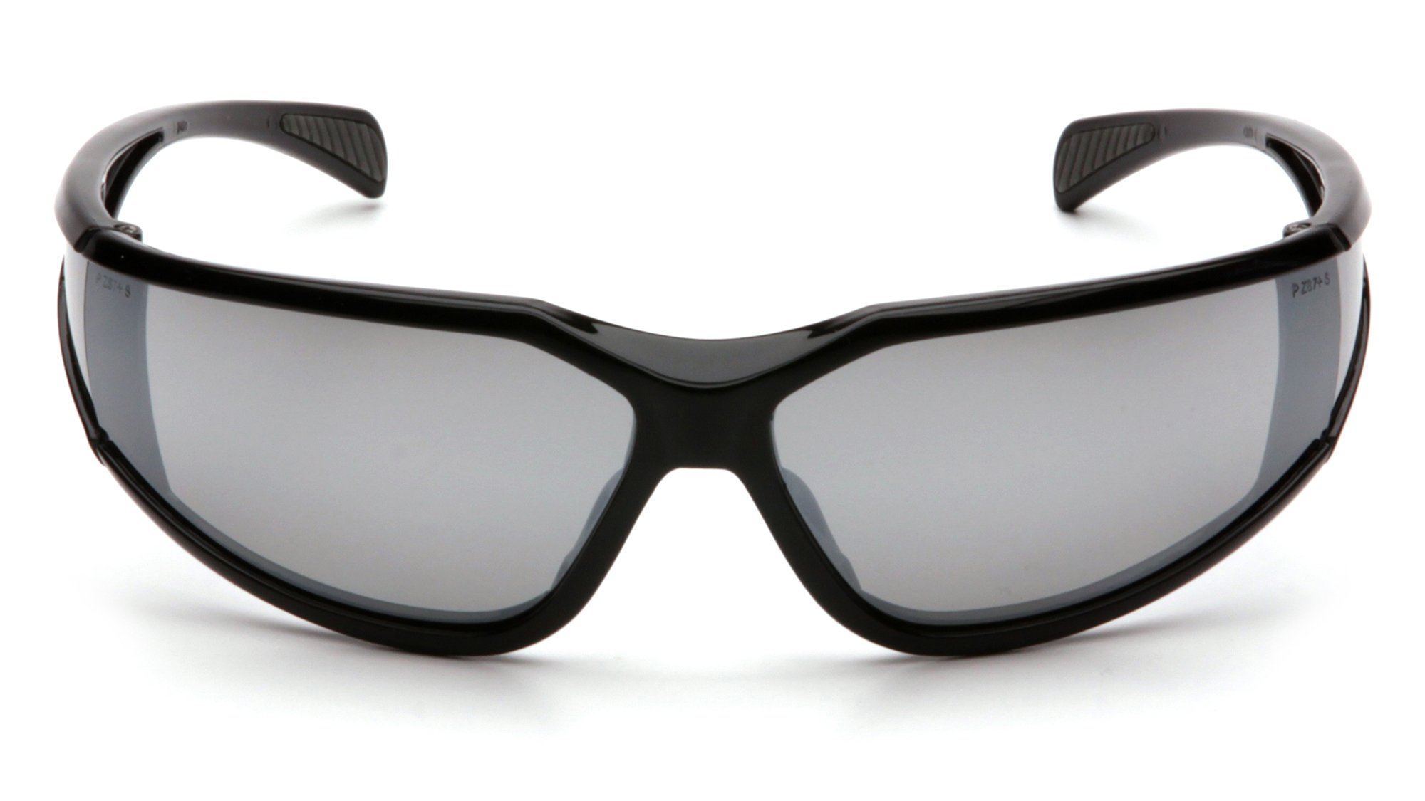 Pyramex Exeter Safety Eyewear, Silver Mirror Anti-Fog Lens With Black Frame