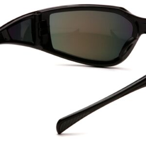 Pyramex Exeter Safety Eyewear, Sky Red Mirror Anti-Fog Lens With Black Frame