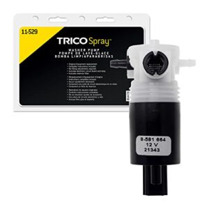 trico spray windshield washer pump (11-529) fits select chrysler, dodge, ford, jeep, land rover, and lincoln model years