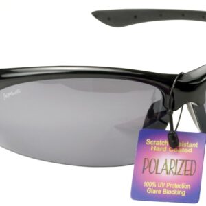 P52 Polarized Super Light Frame Sunglasses for Fishing & Active Lifestyles (Black & Smoke)