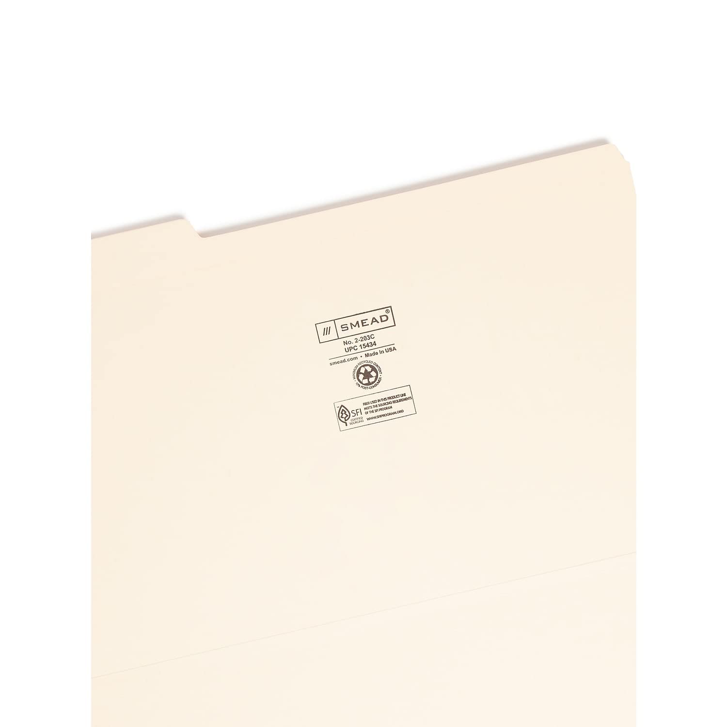 Smead File Folder, Reinforced 1/3-Cut Tab, Legal Size, Manila, 100 Per Box (15434)