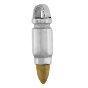 sterling silver bullet pendant gold plated point 3/4 inch tall no chain