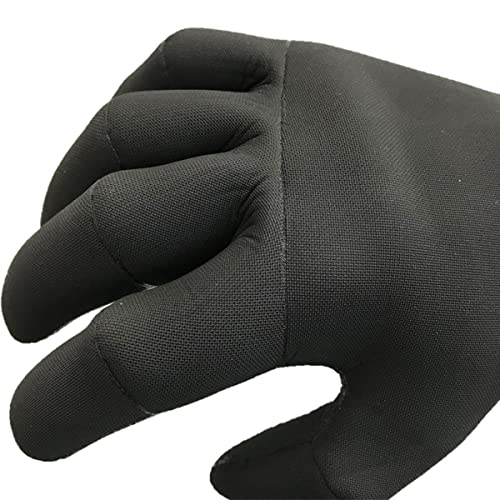 Glacier Glove Men's Perfect Curve Waterproof Fleece-Lined Blind Stitched Neoprene Gloves | Seamless Palm | Pre-Curved Fingers, Black, Large