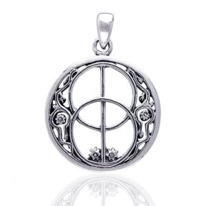 sacred chalice well symbol of avalon in glastonbury sterling silver pendant