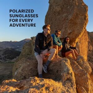 Suncloud Patrol Polarized Sunglasses – 100% UV Protection – Comfortable Fit, Trendy Design – for Men & Women – Gold + Polarized Brown Lenses