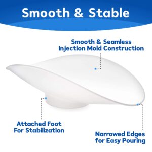 Penn Scale USA-Made Plastic Footed Bakers Scale Scoop for Weighing (11" x 21" x 6") - White Footed Plastic Scoop Made With Food Safe Plastic