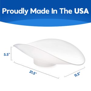 Penn Scale USA-Made Plastic Footed Bakers Scale Scoop for Weighing (11" x 21" x 6") - White Footed Plastic Scoop Made With Food Safe Plastic